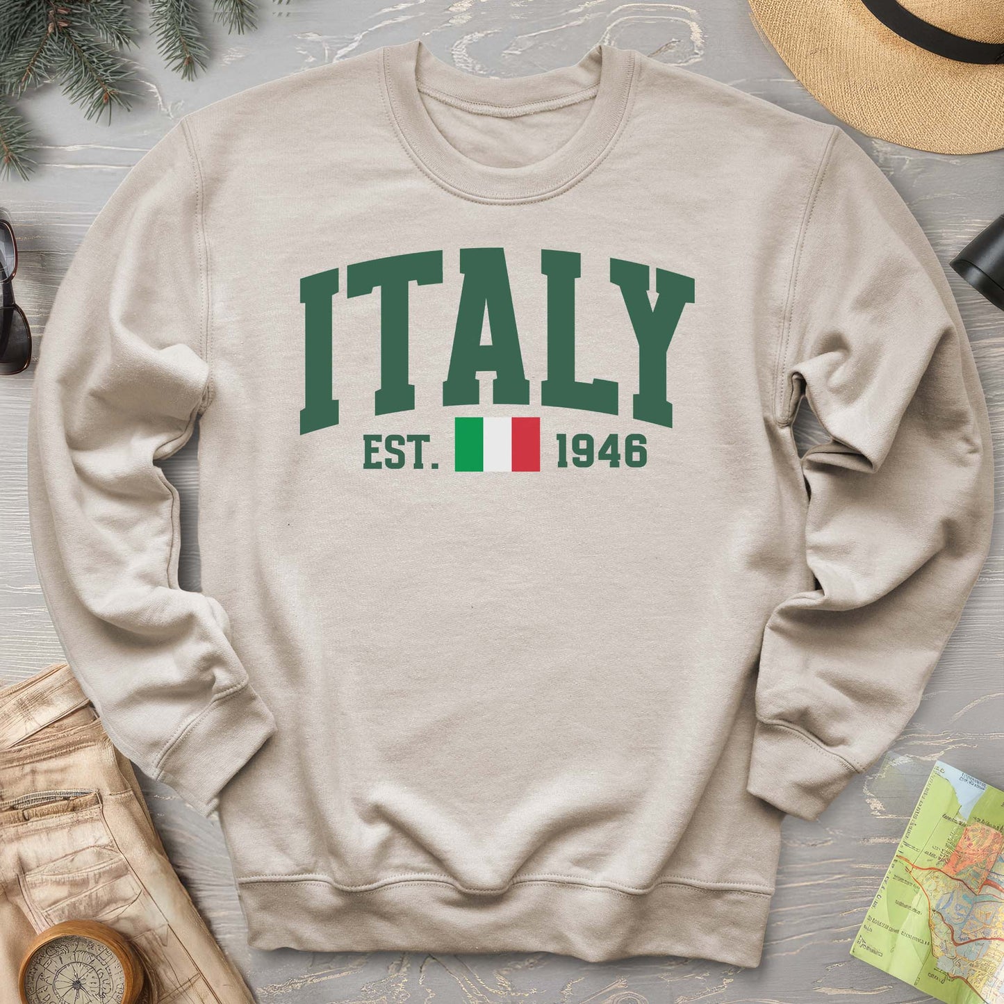 Italy Varsity Flag Sweatshirt