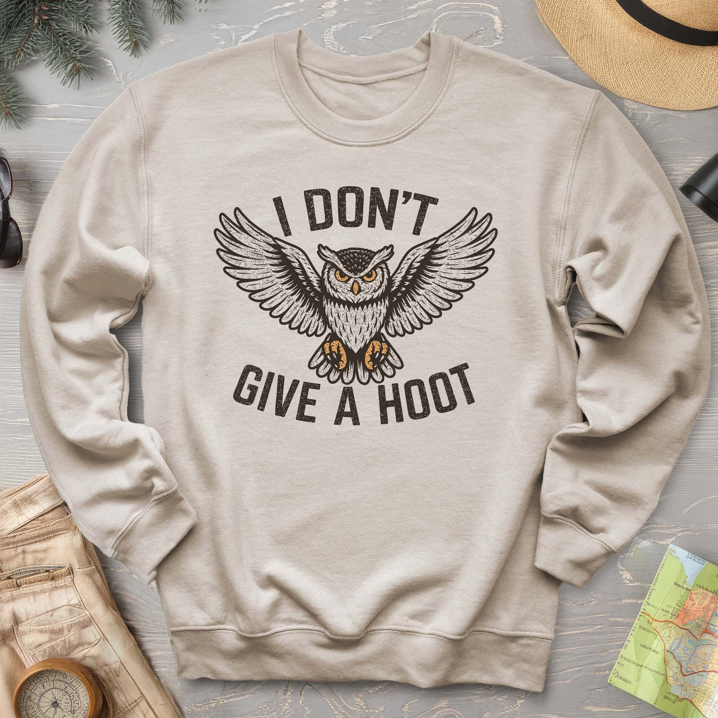 I Don't Give a Hoot "Vintage Owl" Sweatshirt