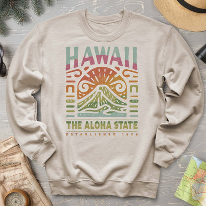 Hawaii The Aloha State "Volcano Tatoo" Sweatshirt