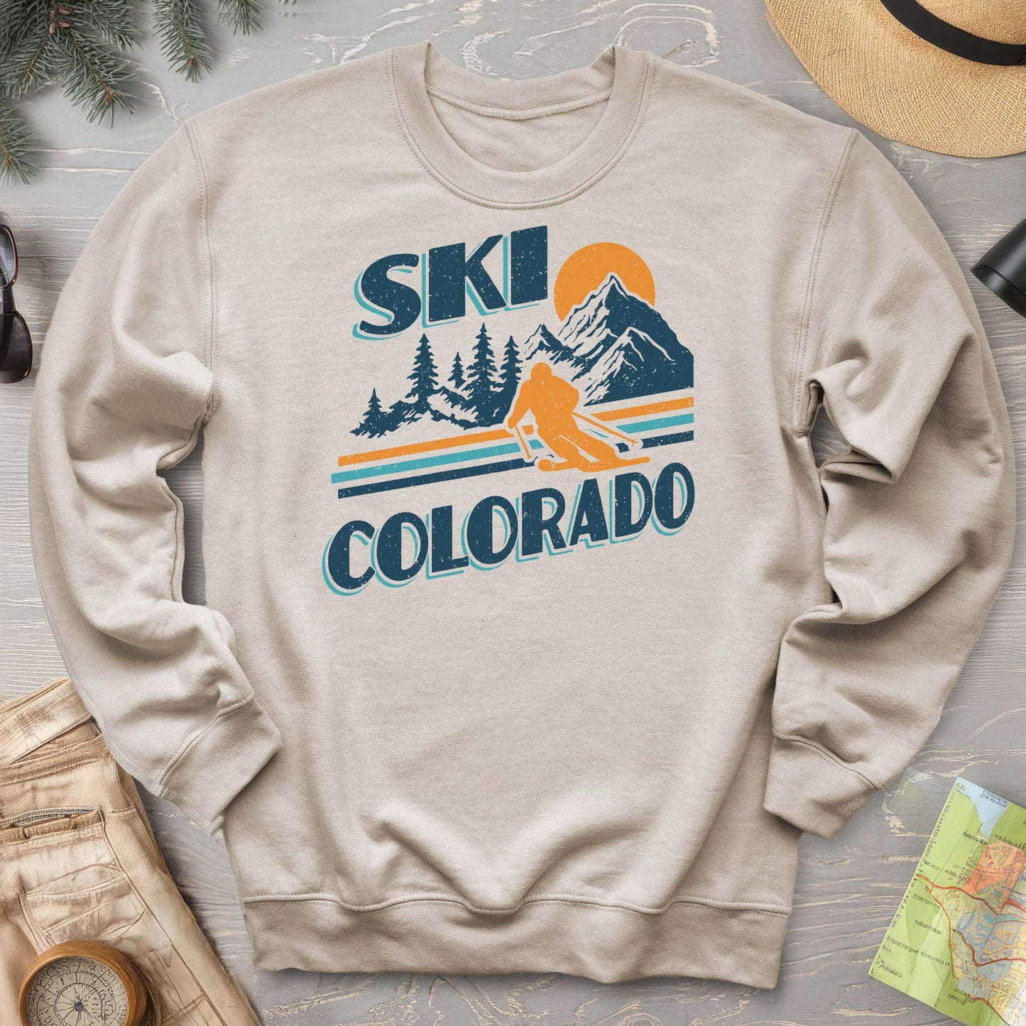 Ski Colorado Retro 80's Sweatshirt