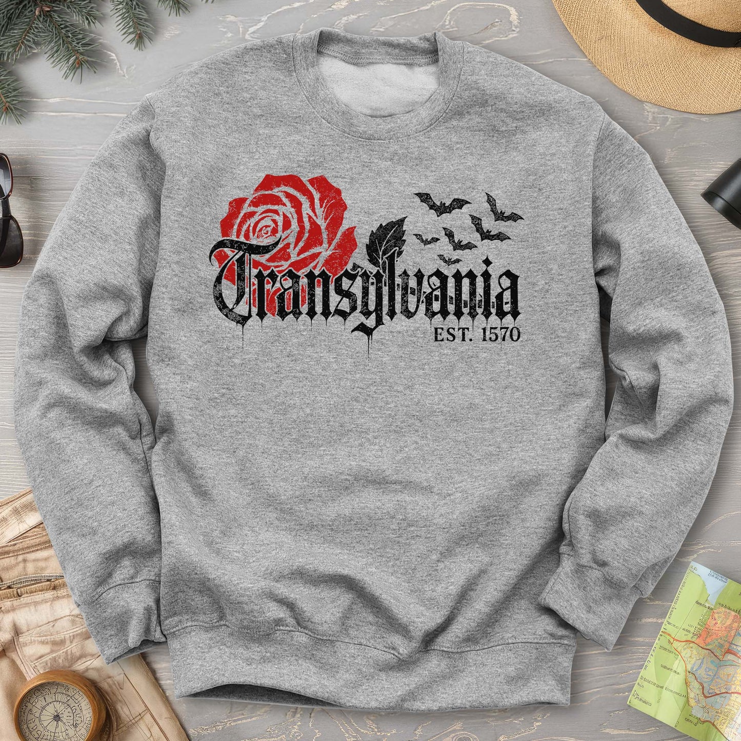 Transylvania Gothic Rose Sweatshirt