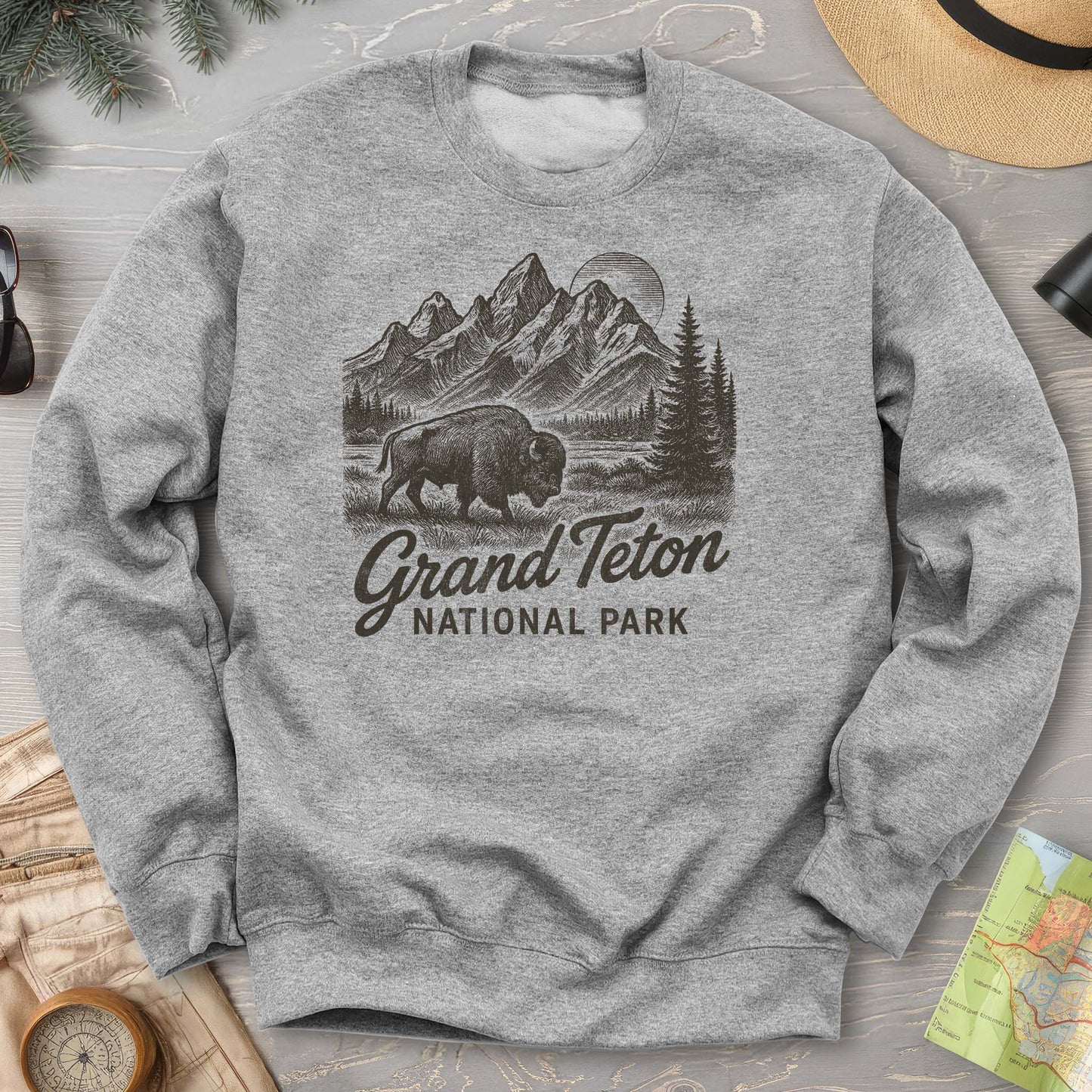 Grand Teton "Vintage Sketch" Sweatshirt