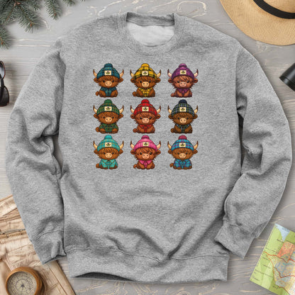 Tartan Highland Cows Sweatshirt
