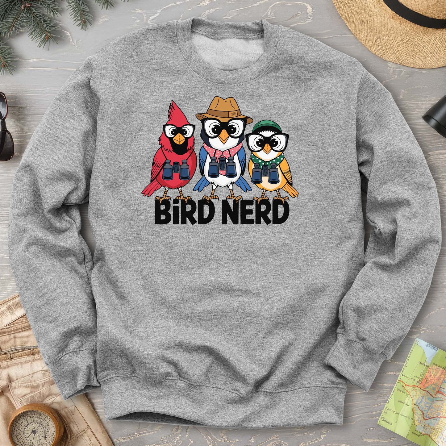 Bird Nerd "Birding Birds" Sweatshirt