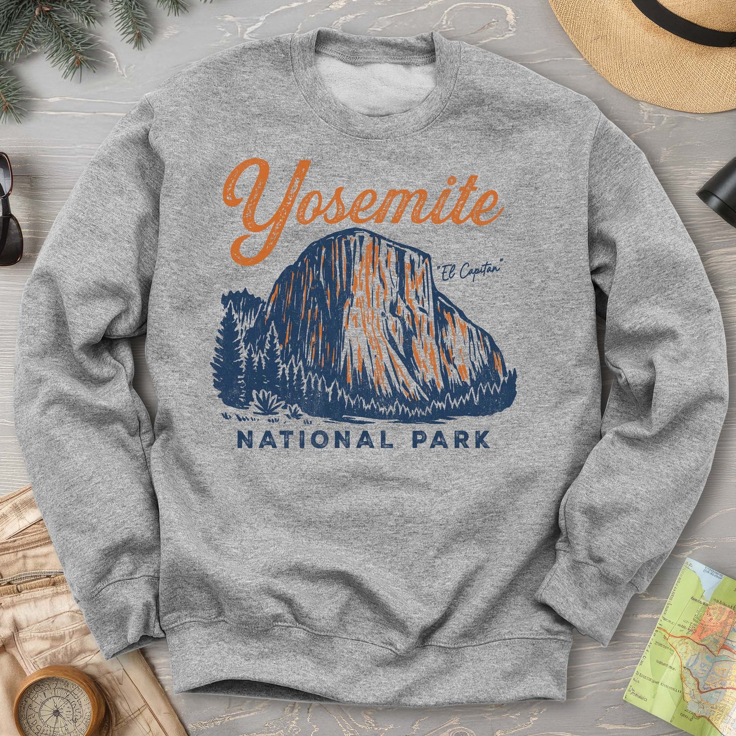 Yosemite El Capitan Vintage Sketch Sweatshirt