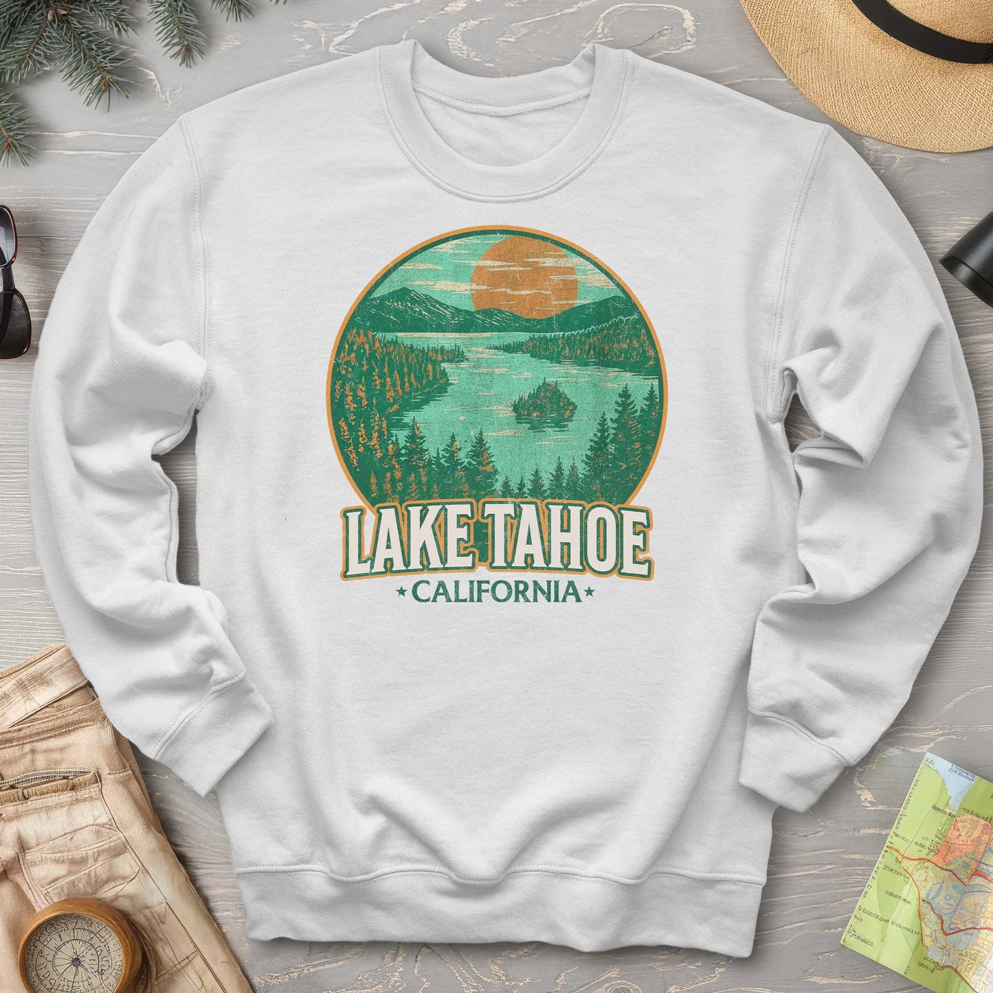 Lake Tahoe Retro Emerald Bay Sweatshirt