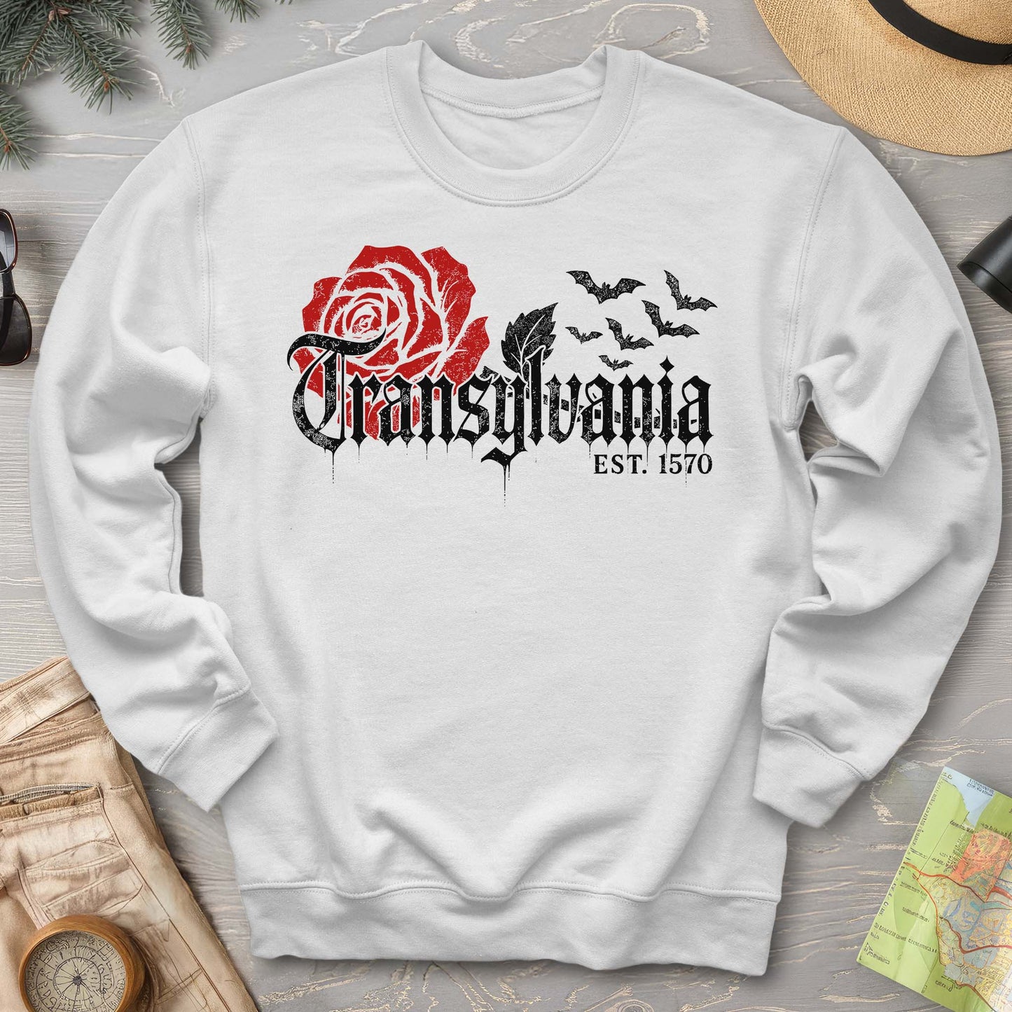 Transylvania Gothic Rose Sweatshirt