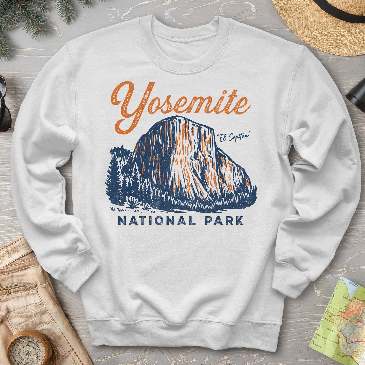 Yosemite El Capitan Vintage Sketch Sweatshirt