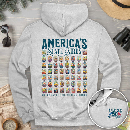 America's State Birds Front/Back Print Hoodie