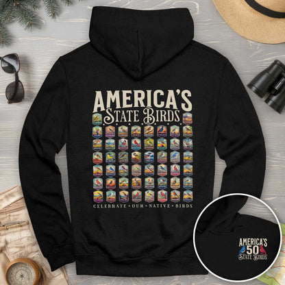 America's State Birds Front/Back Print Hoodie
