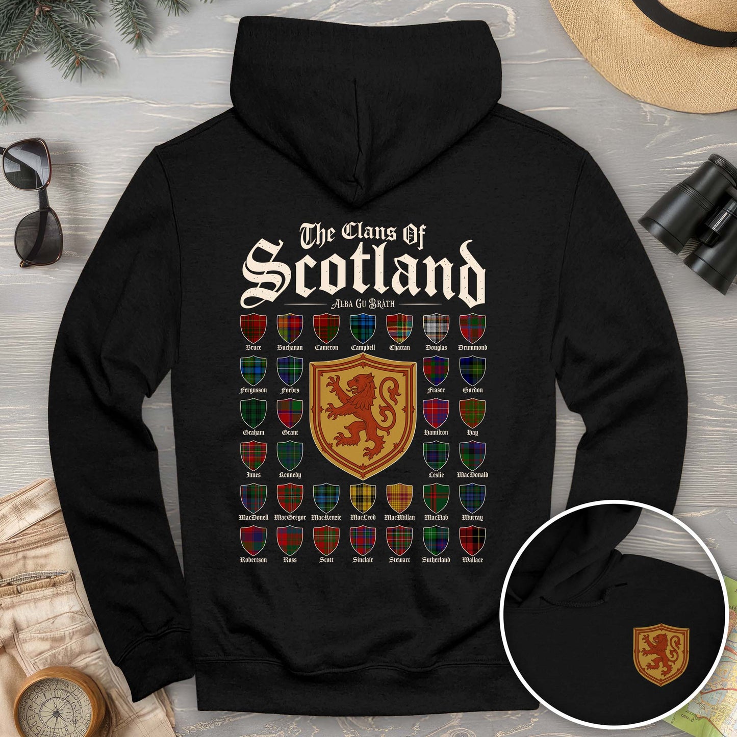 Clans of Scotland "Tartans"Front/Back Print Hoodie