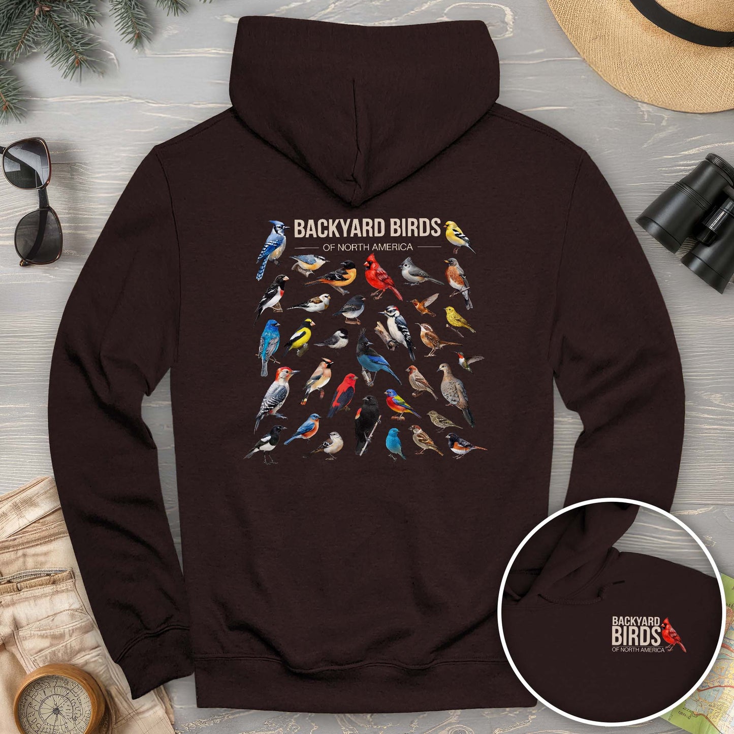 Backyard Birds Front/Back Print Hoodie