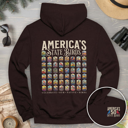 America's State Birds Front/Back Print Hoodie