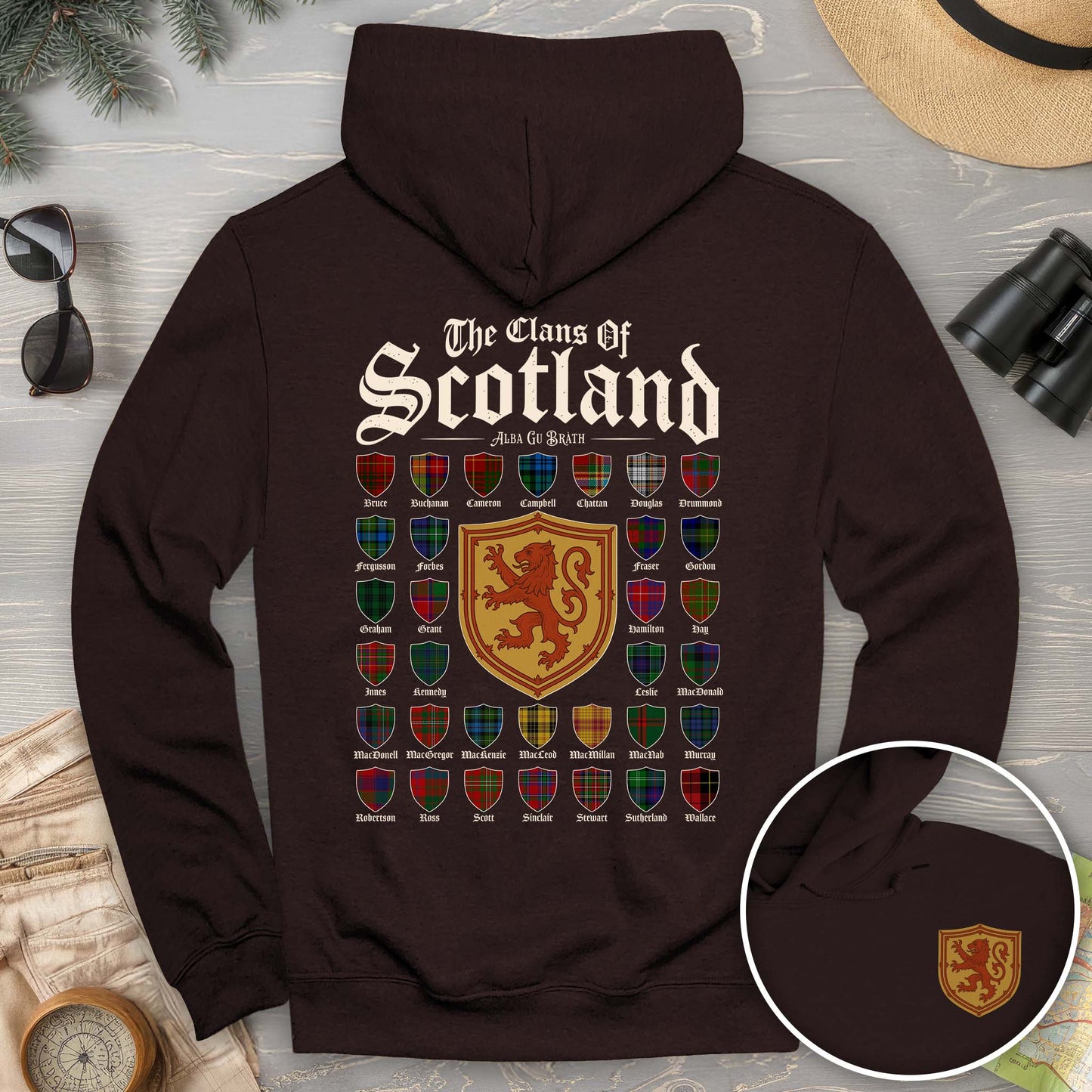 Clans of Scotland "Tartans"Front/Back Print Hoodie