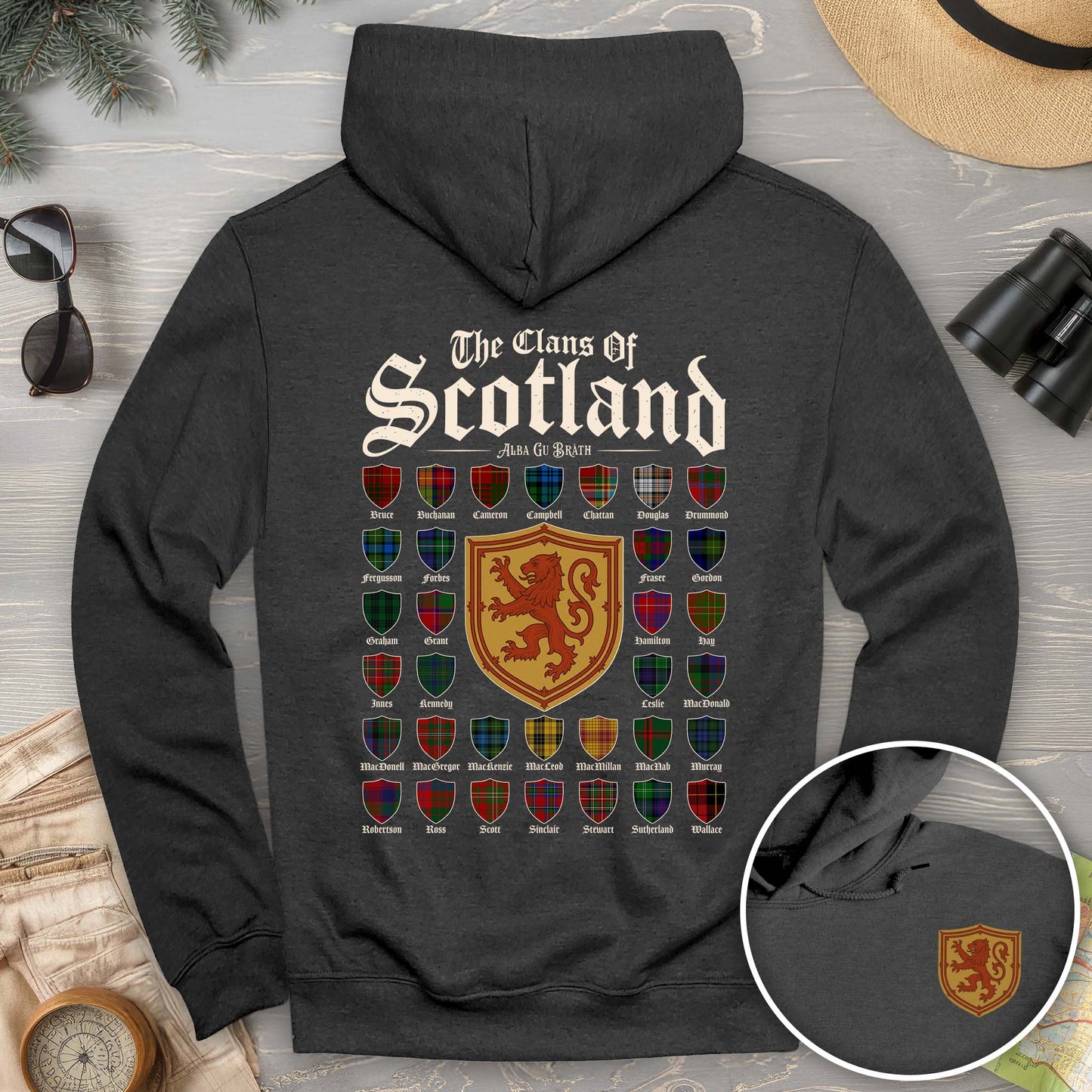 Clans of Scotland "Tartans"Front/Back Print Hoodie