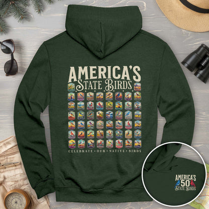America's State Birds Front/Back Print Hoodie