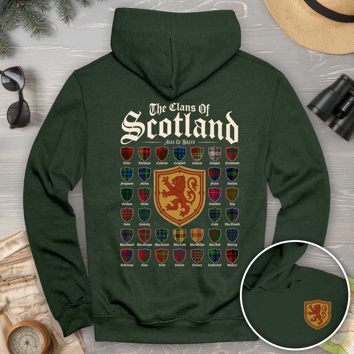 Clans of Scotland "Tartans"Front/Back Print Hoodie