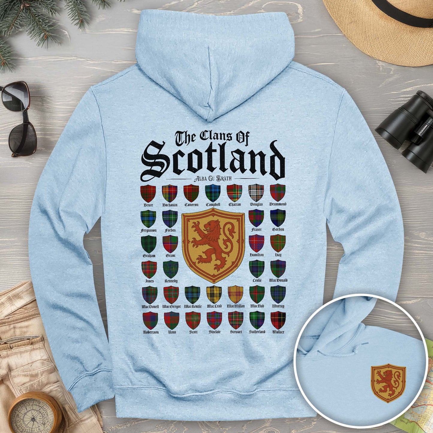 Clans of Scotland "Tartans"Front/Back Print Hoodie