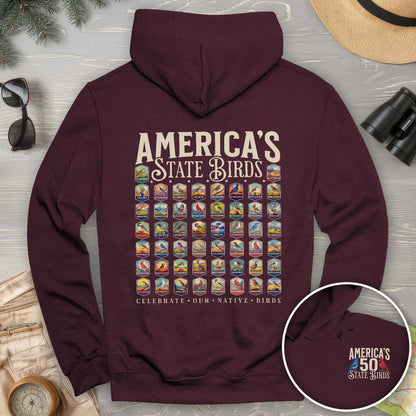 America's State Birds Front/Back Print Hoodie