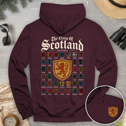 Clans of Scotland "Tartans"Front/Back Print Hoodie