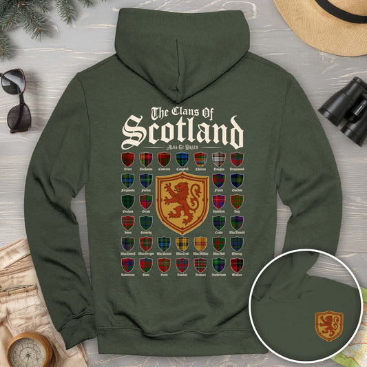Clans of Scotland "Tartans"Front/Back Print Hoodie