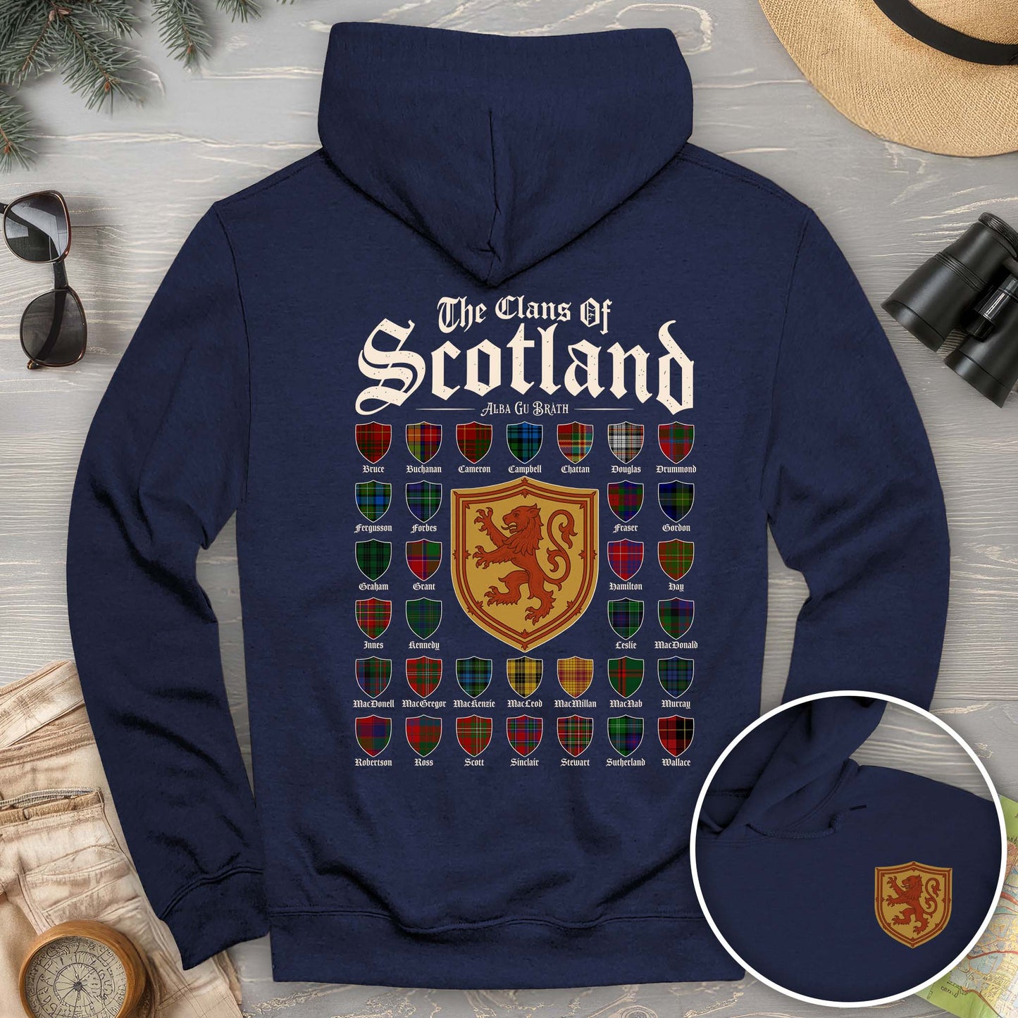 Clans of Scotland "Tartans"Front/Back Print Hoodie