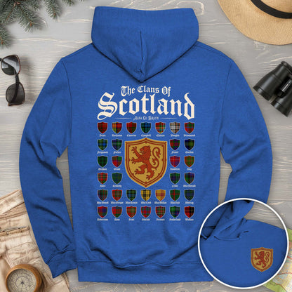 Clans of Scotland "Tartans"Front/Back Print Hoodie