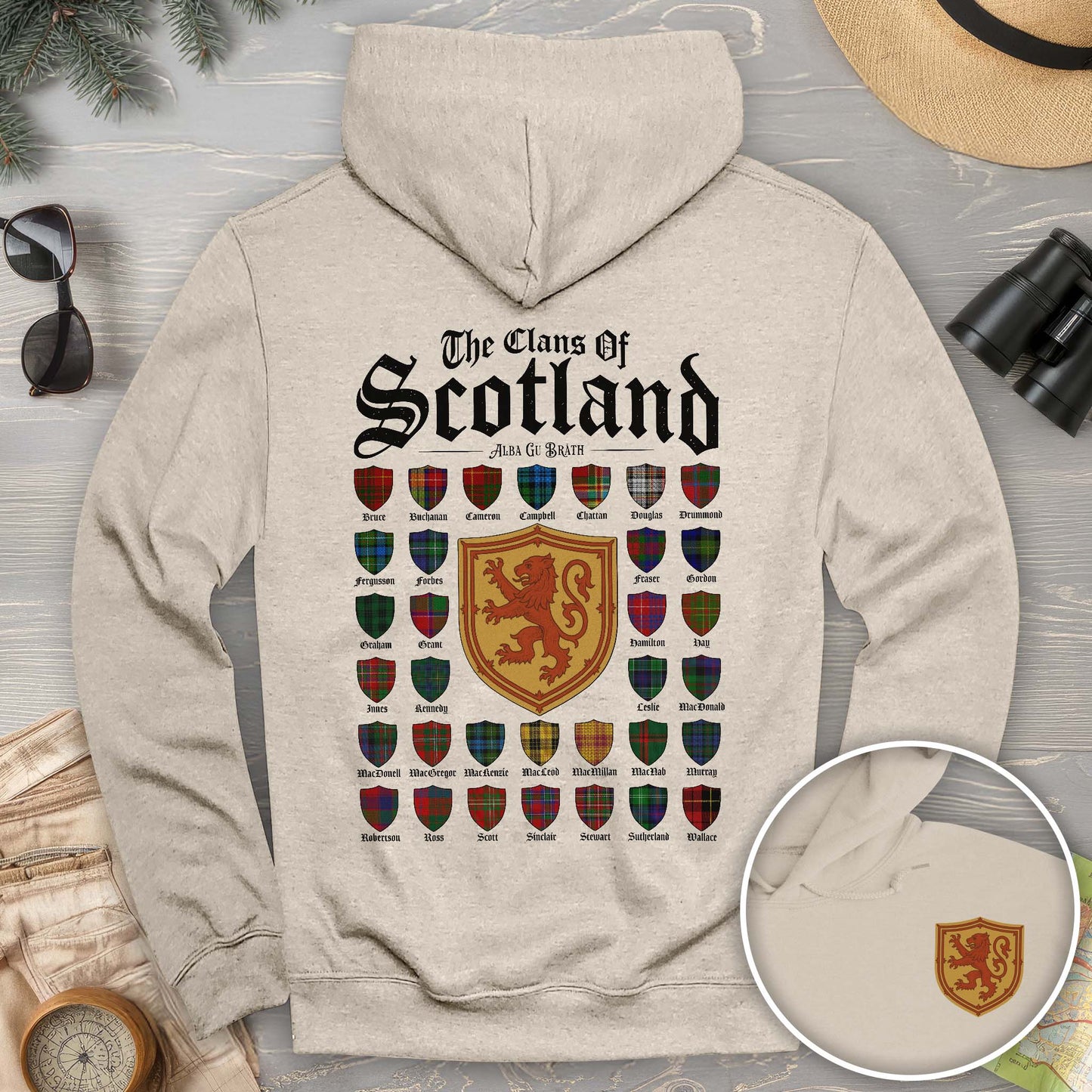Clans of Scotland "Tartans"Front/Back Print Hoodie