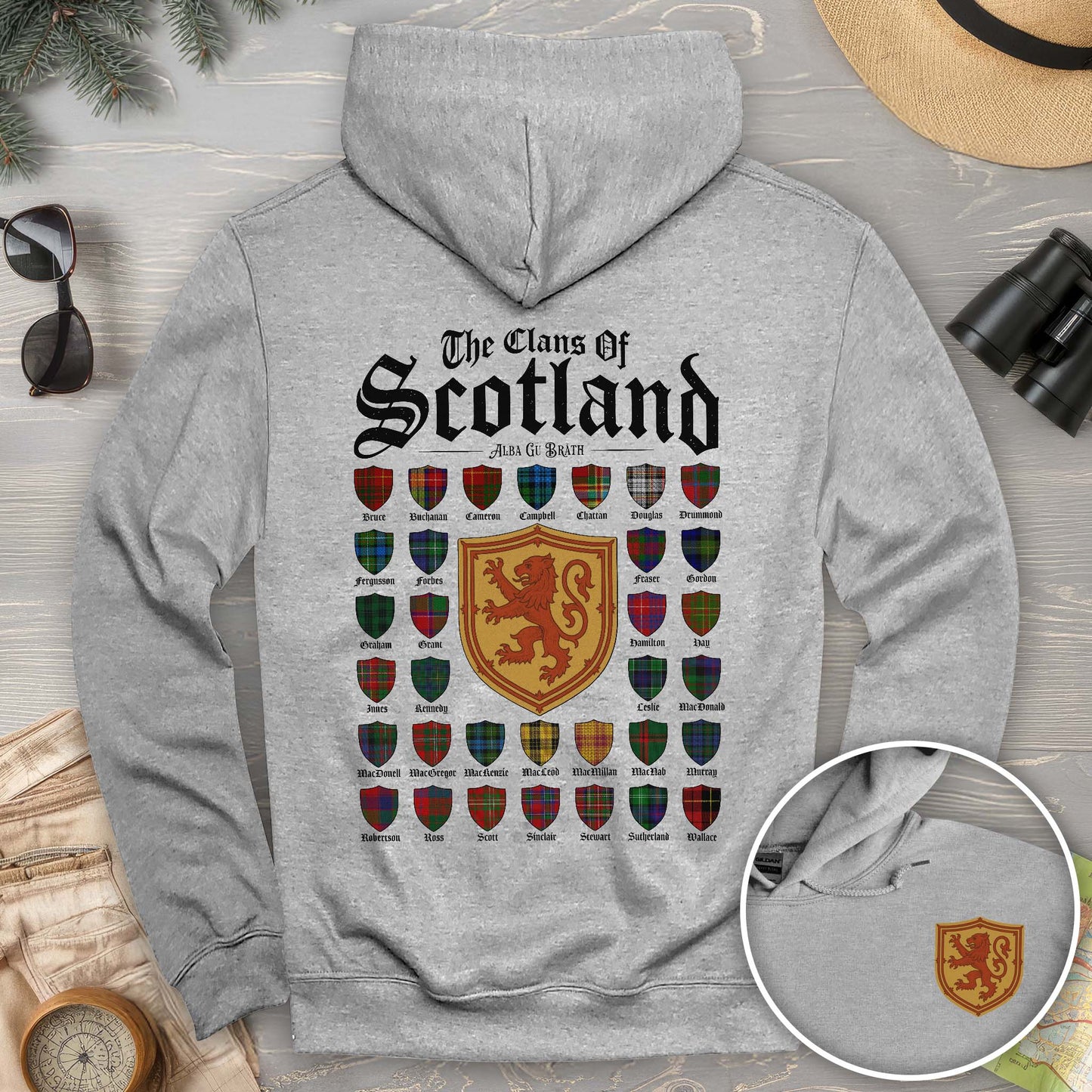 Clans of Scotland "Tartans"Front/Back Print Hoodie