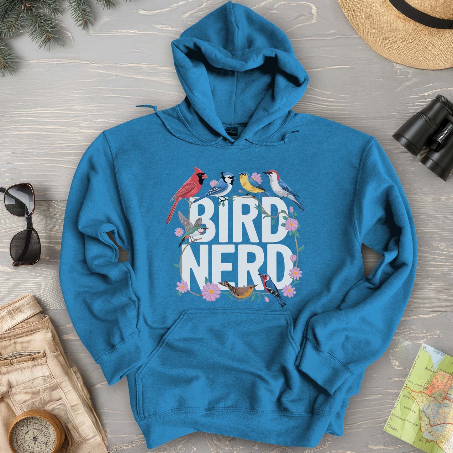 Bird Nerd "Flower Birds" Hoodie
