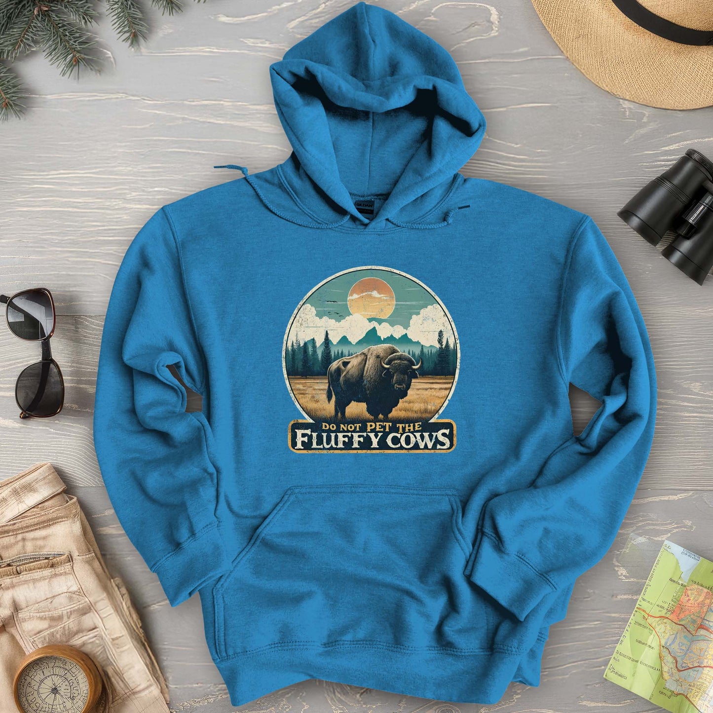 "Do Not Pet the Fluffy Cows" Buffalo Hoodie