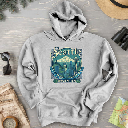 Seattle Retro 90's Emerald City Hoodie