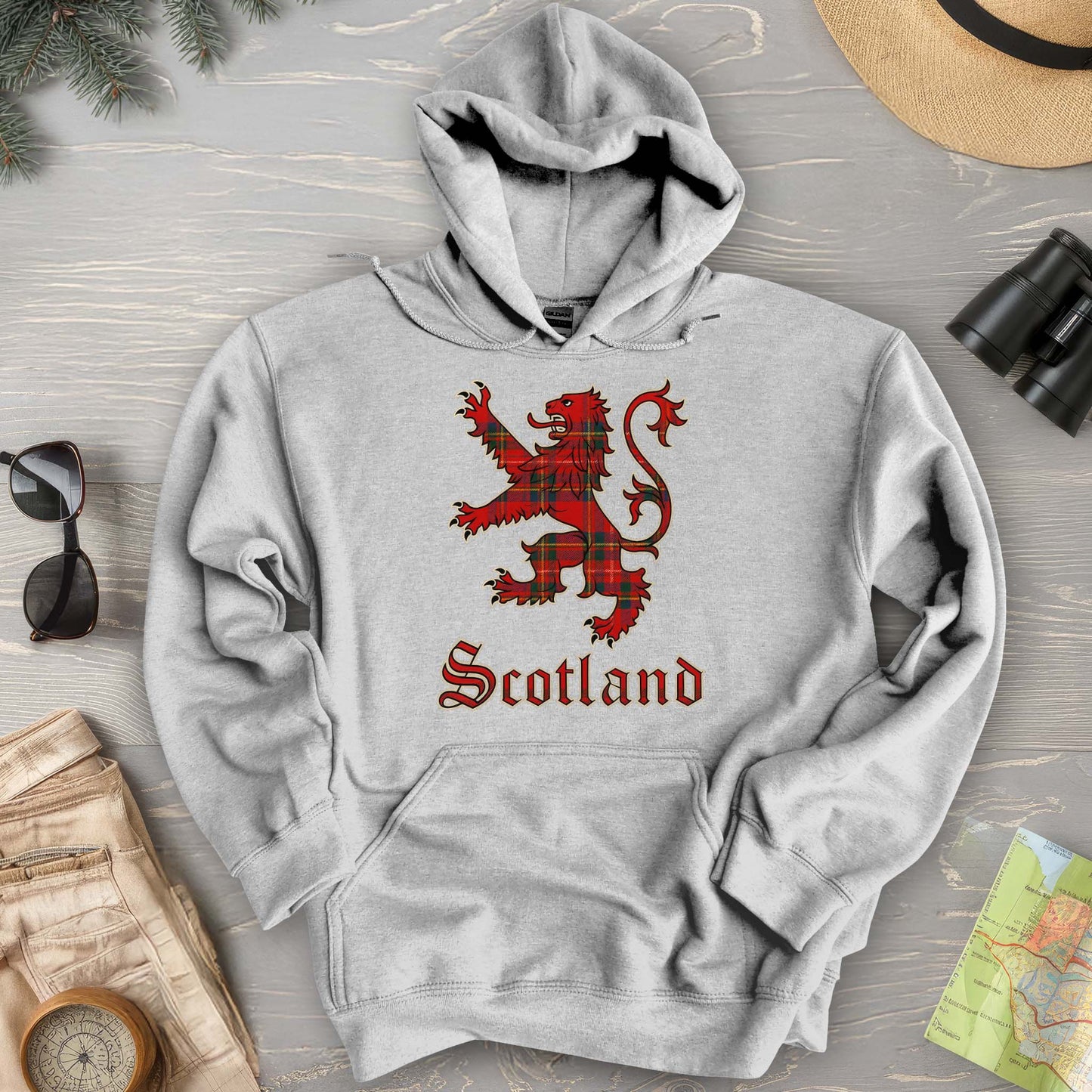 Scotland Tartan Lion Hoodie