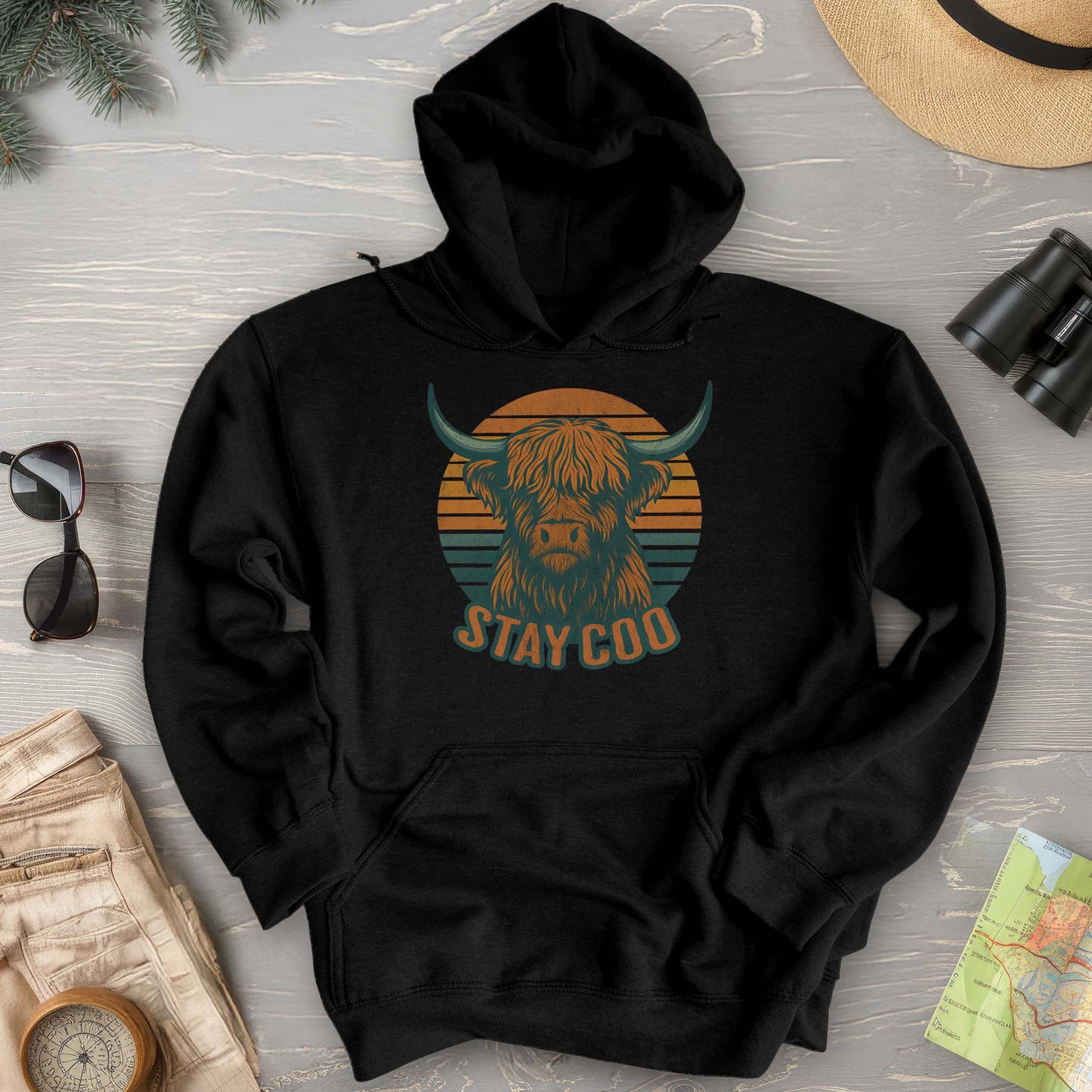 Highland Cow "Stay Coo" Hoodie