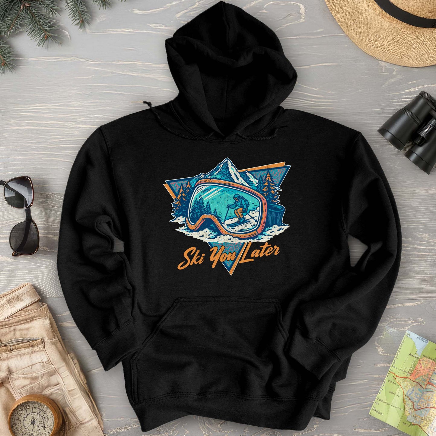 Ski You Later Retro 1980's Hoodie