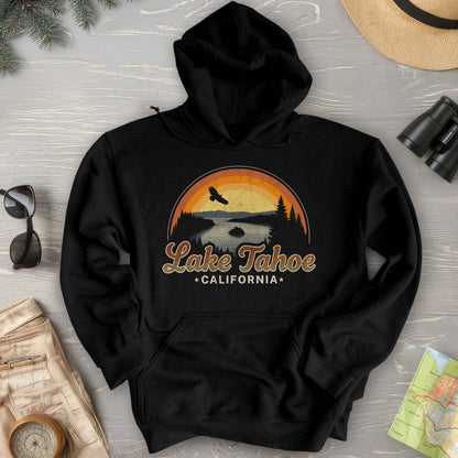 Lake Tahoe Retro Rainbow Hoodie