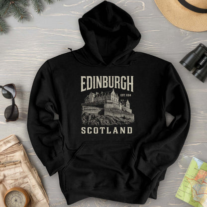 Edinburgh Scotland "Vintage Etching" Hoodie