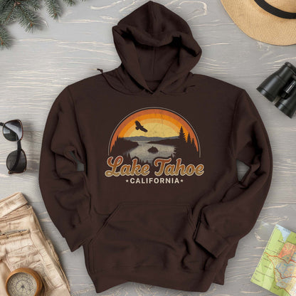 Lake Tahoe Retro Rainbow Hoodie