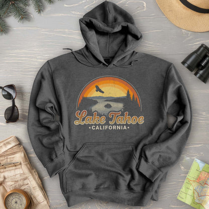 Lake Tahoe Retro Rainbow Hoodie