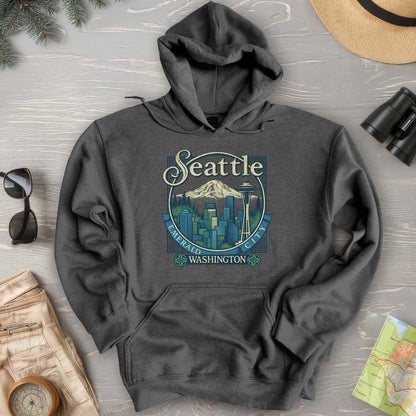 Seattle Retro 90's Emerald City Hoodie