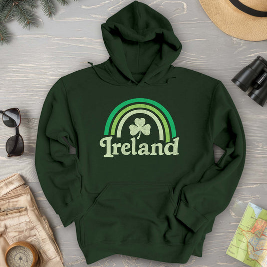 Ireland Rainbow Shamrock Hoodie