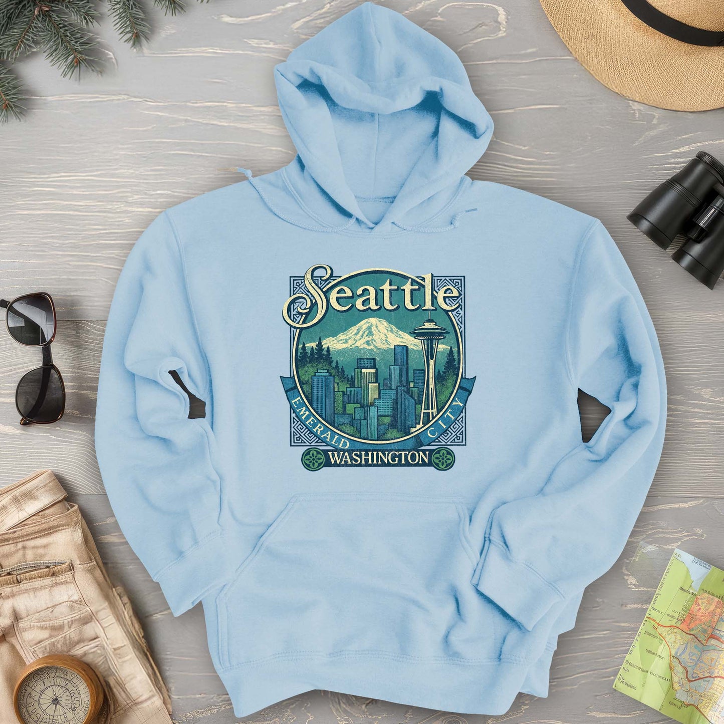 Seattle Retro 90's Emerald City Hoodie