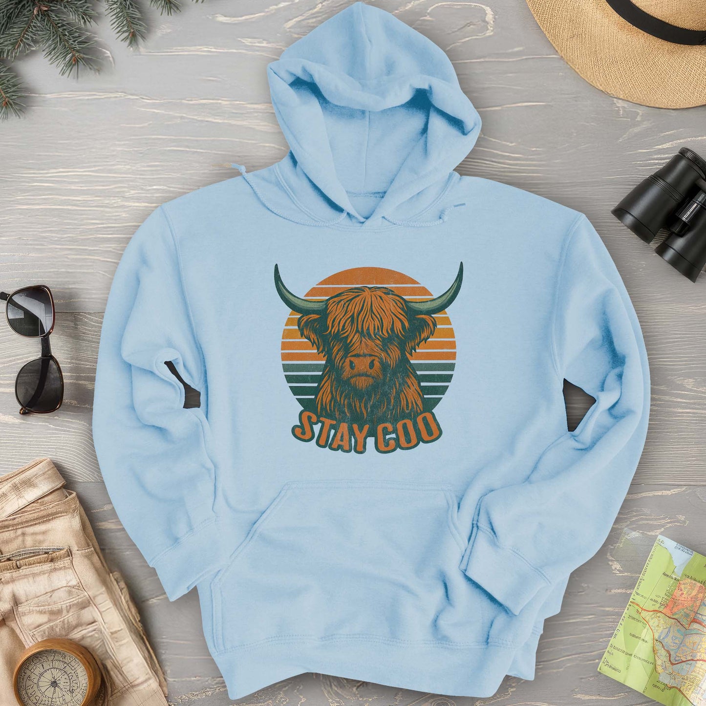 Highland Cow "Stay Coo" Hoodie