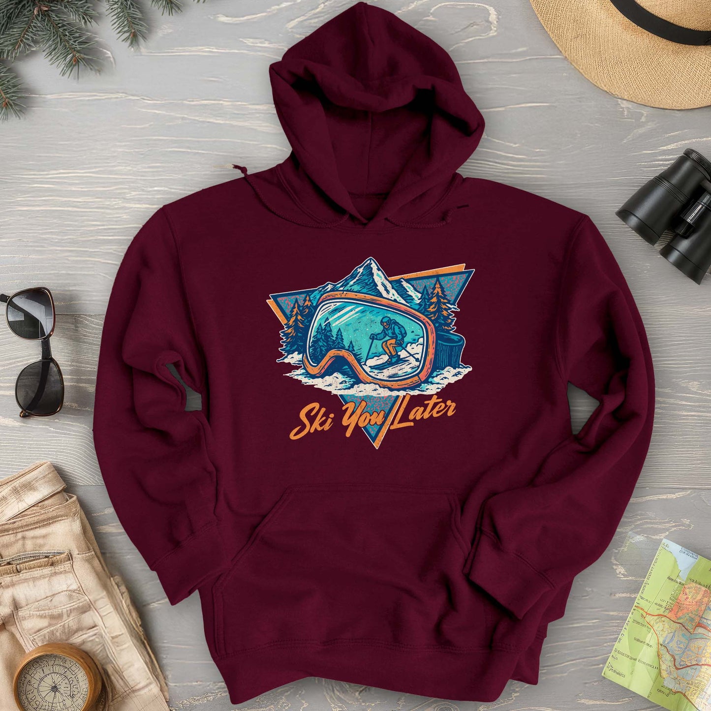 Ski You Later Retro 1980's Hoodie