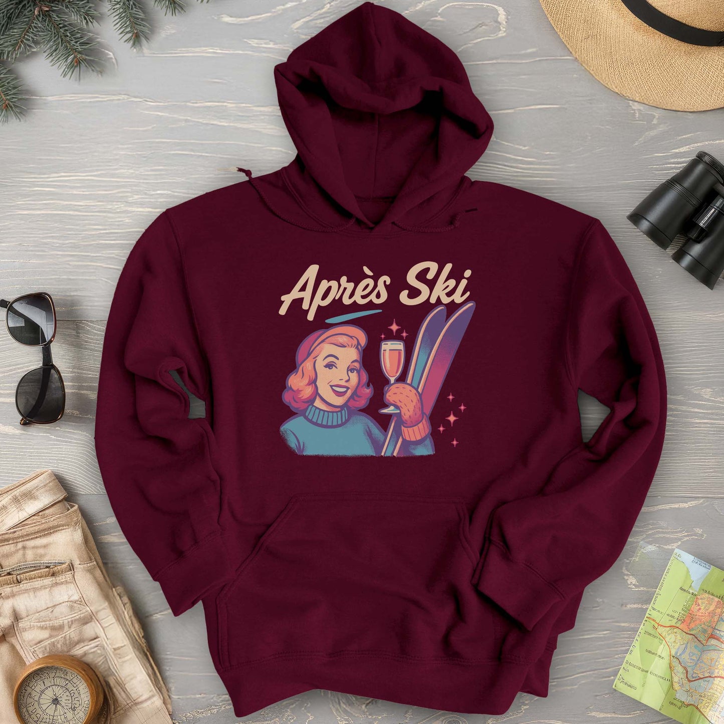 Apres Ski Retro 1950's Hoodie