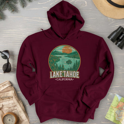 Lake Tahoe Retro Emerald Bay Hoodie