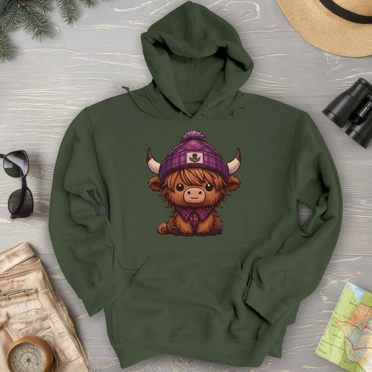 Tartan Highland Cow Hoodie