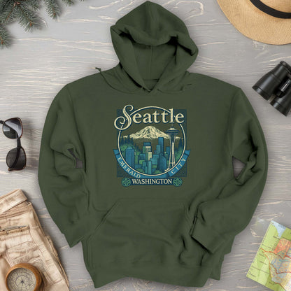Seattle Retro 90's Emerald City Hoodie