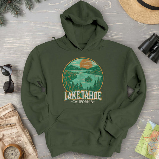 Lake Tahoe Retro Emerald Bay Hoodie