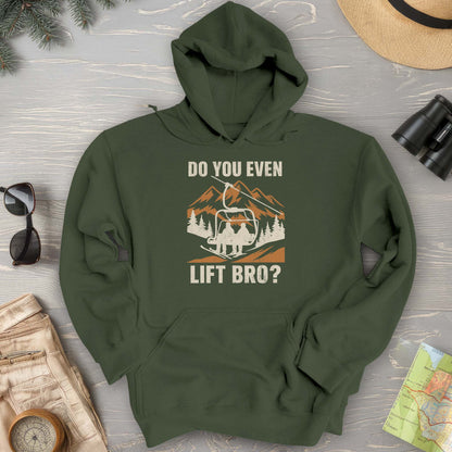 Funny "Do You Even Lift Bro" Ski Lift Hoodie